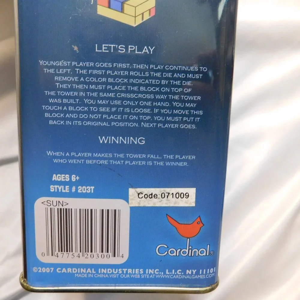 Cardinal Rainbow Jumbling Towers 48 Wood Pieces Game